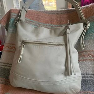 White Leather Coach Bag